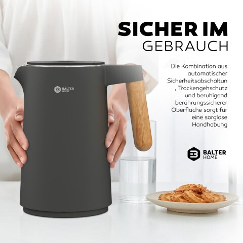 BALTER Edelstahl Wasserkocher WK-08-BG