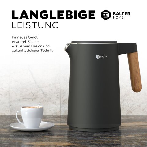 BALTER Edelstahl Wasserkocher WK-08-BG