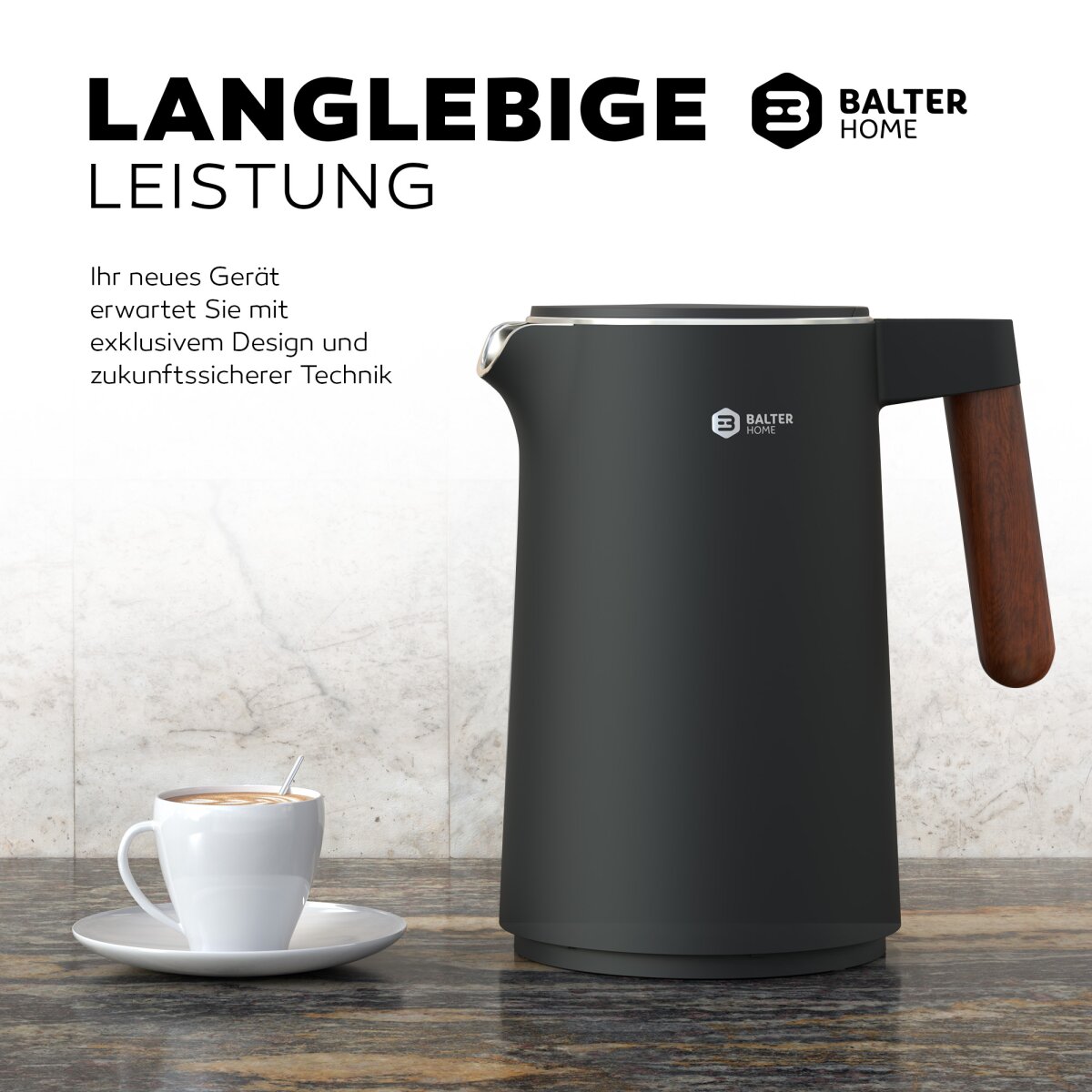 BALTER Edelstahl Wasserkocher WK-08-TG
