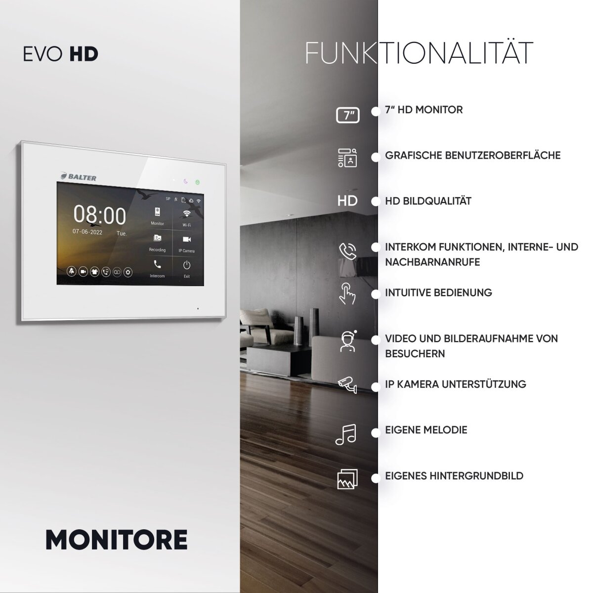 Zusatzmonitor Balter Evo HD 7M