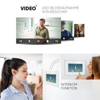 HD Video T&uuml;rsprechanlage mit Smartphone App f&uuml;r 1 Familienhaus, 3x Monitor, Balter EVO HD WLAN