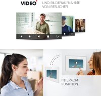 HD Video T&uuml;rsprechanlage f&uuml;r 1 Familienhaus, 3x Monitore, Balter EVO HD Schwarz