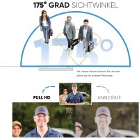 HD Video T&uuml;rsprechanlage mit App f&uuml;r 1 Familienhaus, 3x Monitor, Balter EVO HD WLAN Schwarz