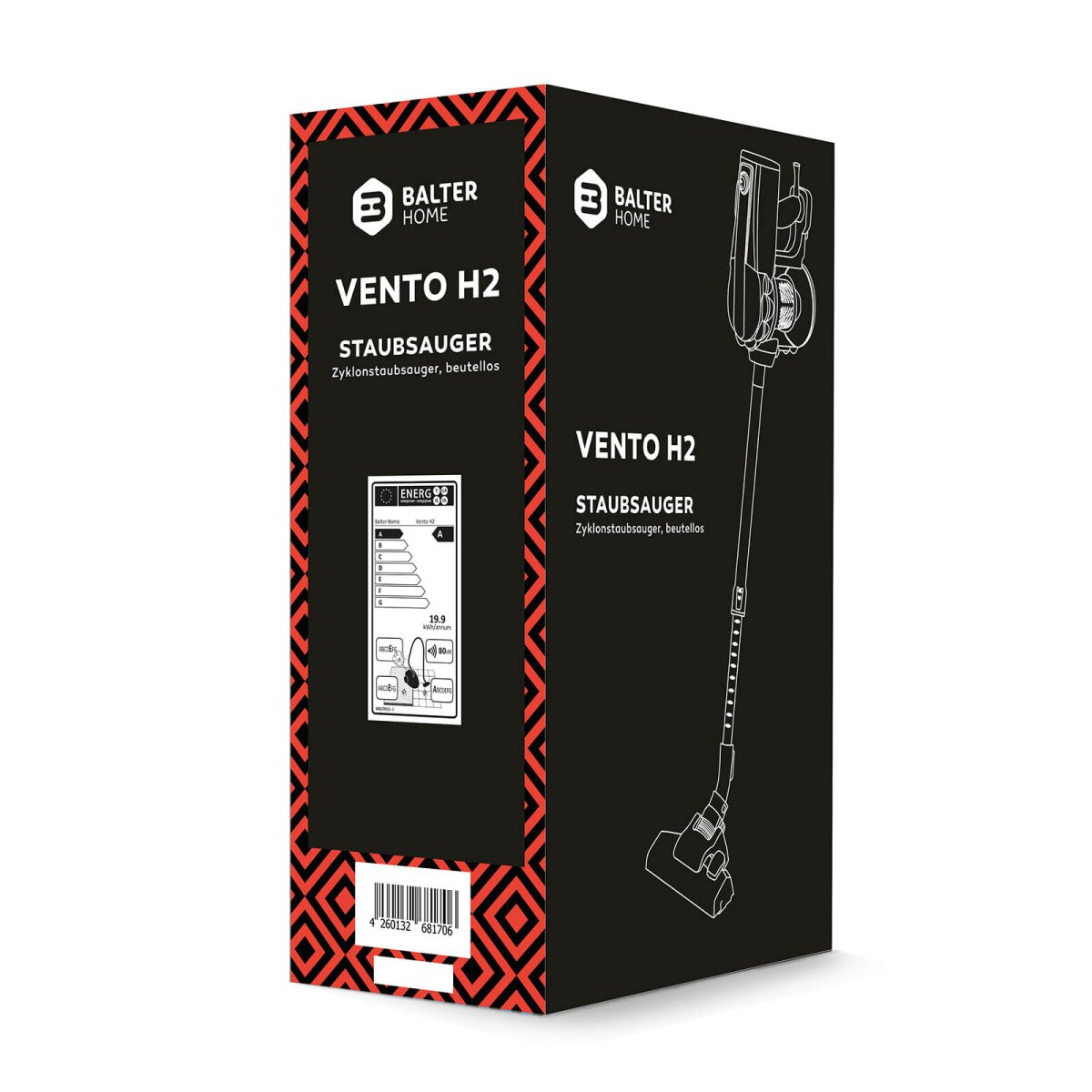 Balter Handstaubsauger Vento H2 Rot