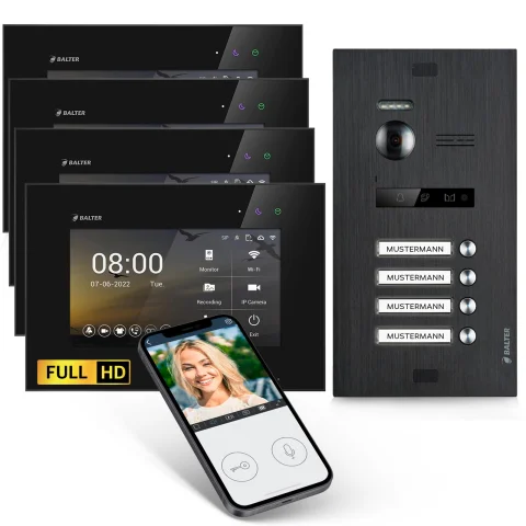 HD Video Türsprechanlage mit Smartphone App für...