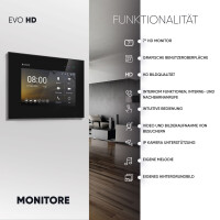 HD Video T&uuml;rsprechanlage f&uuml;r 2 Familienhaus, 2x Monitor, Balter EVO HD Silber/Schwarz