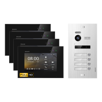 HD Video T&uuml;rsprechanlage f&uuml;r 4 Familienhaus, 4x Monitor, Balter EVO HD Silber/Schwarz