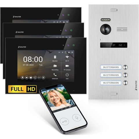 HD Video T&uuml;rsprechanlage mit Smartphone App f&uuml;r...