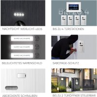 Balter Evo HD Fingerprint T&uuml;rstation 2 Familienhaus Schwarz
