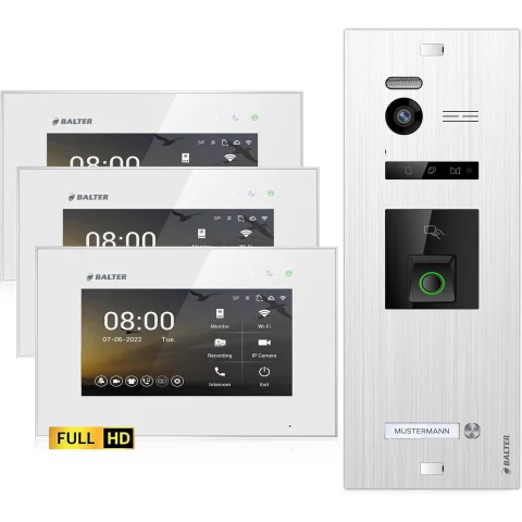 HD Video Türsprechanlage mit Fingerprint und RFID...