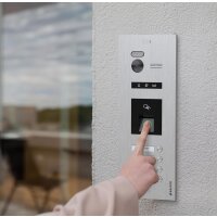 HD Video T&uuml;rsprechanlage mit Fingerprint, Video T&uuml;rklingel, Smartphone App, 1 Familienhaus, 2x7 Zoll Monitore, 2 Draht Bus, 175&deg; Weitwinkel
