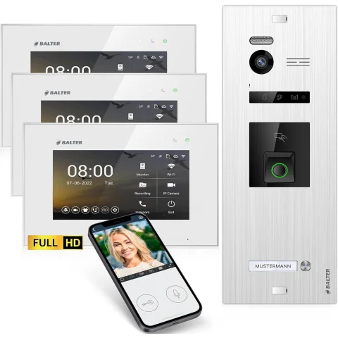 HD Video Türsprechanlage mit Fingerprint RFID und...