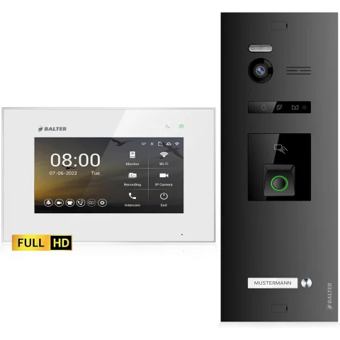 HD Video Türsprechanlage mit Fingerprint und RFID...