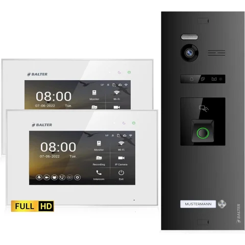 HD Video Türsprechanlage mit Fingerprint und RFID...