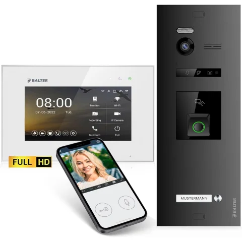 Balter EVO-HD Video Türsprechanlage mit Fingerprint,...