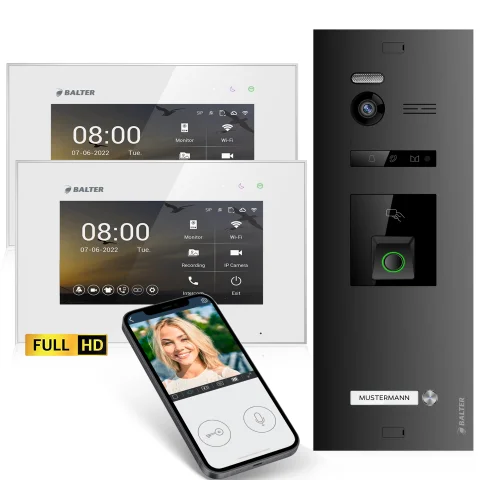 HD Video Türsprechanlage mit Fingerprint RFID und...