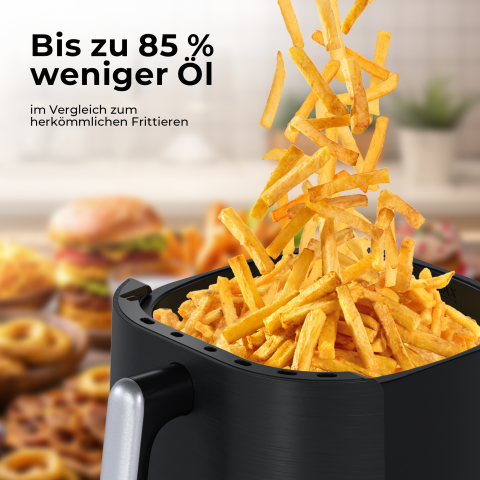 Balter Hei&szlig;luftfritteuse HL-550 (LCD Display, 12 Programme, 5,5L Garraum)