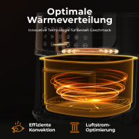 Balter Hei&szlig;luftfritteuse HL-551T (LCD Display, 12 Programme, 5,5L Garraum)