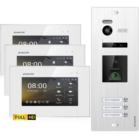 HD Video Türsprechanlage mit Fingerprint und RFID...
