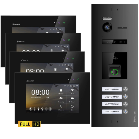 HD Video T&uuml;rsprechanlage mit Fingerprint und RFID...