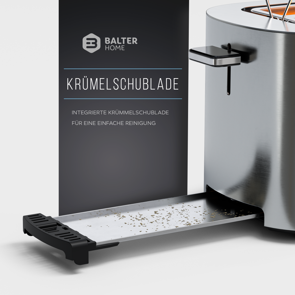 Balter Toaster TS-34 Langschlitz Silver