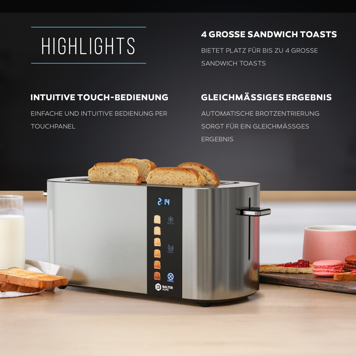 Balter Toaster TS-34 Langschlitz Silver