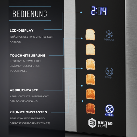 Balter Toaster TS-34 Langschlitz Silver