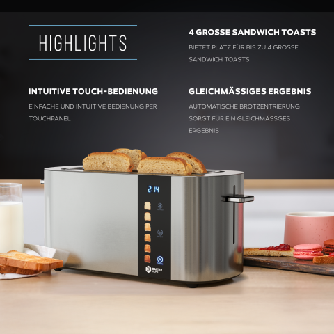 Balter Toaster TS-34 Langschlitz Silver