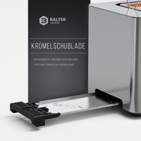 Balter Toaster TS-44 Langschlitz Silver