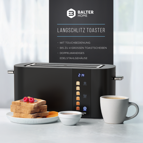 Balter Toaster TS-34 Langschlitz Schwarz