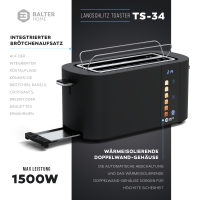 Balter Toaster TS-34 Langschlitz Schwarz