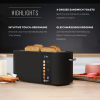 Balter Toaster TS-34 Langschlitz Schwarz