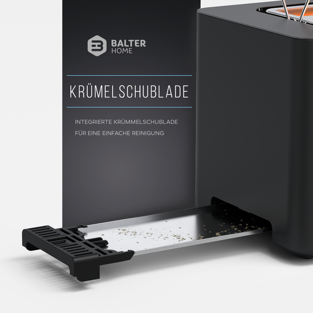 Balter Toaster TS-44 Langschlitz Schwarz