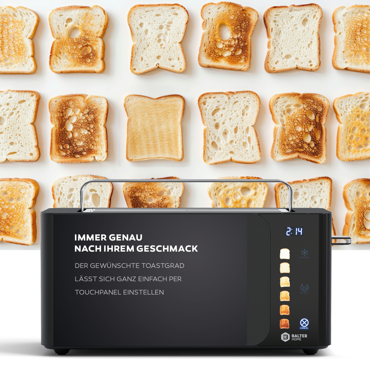 Balter Toaster TS-44 Langschlitz Schwarz