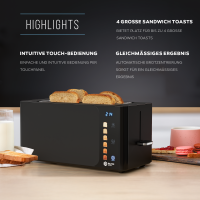 Balter Toaster TS-44 Langschlitz Schwarz