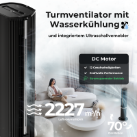 Balter Turmventilator mit Wasserk&uuml;hlung VT-11-BL