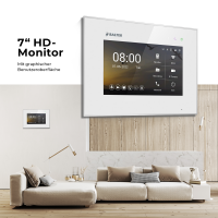 HD Video T&uuml;rsprechanlage mit Touchscreen und RFID f&uuml;r 1 Familienhaus, 2x Monitore, Balter EVO HD Touch Schwarz