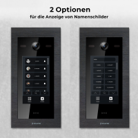 HD Video T&uuml;rsprechanlage mit Touchscreen und RFID f&uuml;r 1 Familienhaus, 2x Monitore, Balter EVO HD Touch Schwarz