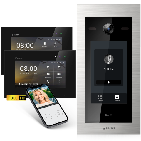 HD Video T&uuml;rsprechanlage mit Touchscreen und RFID...