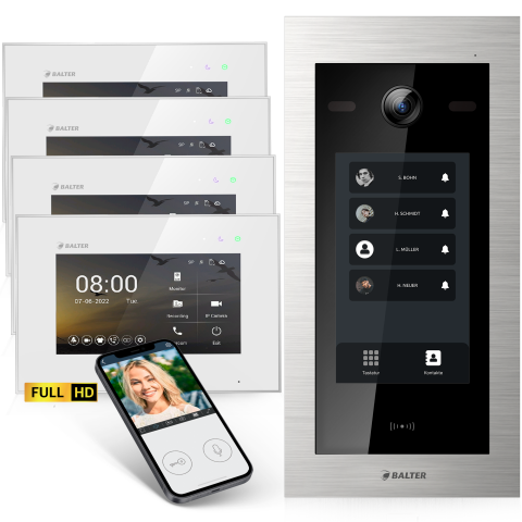 HD Video T&uuml;rsprechanlage mit Touchscreen und RFID...