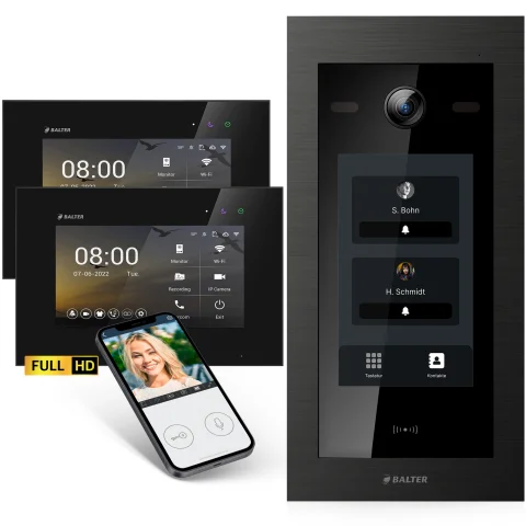 HD Video Türsprechanlage mit Touchscreen und RFID...