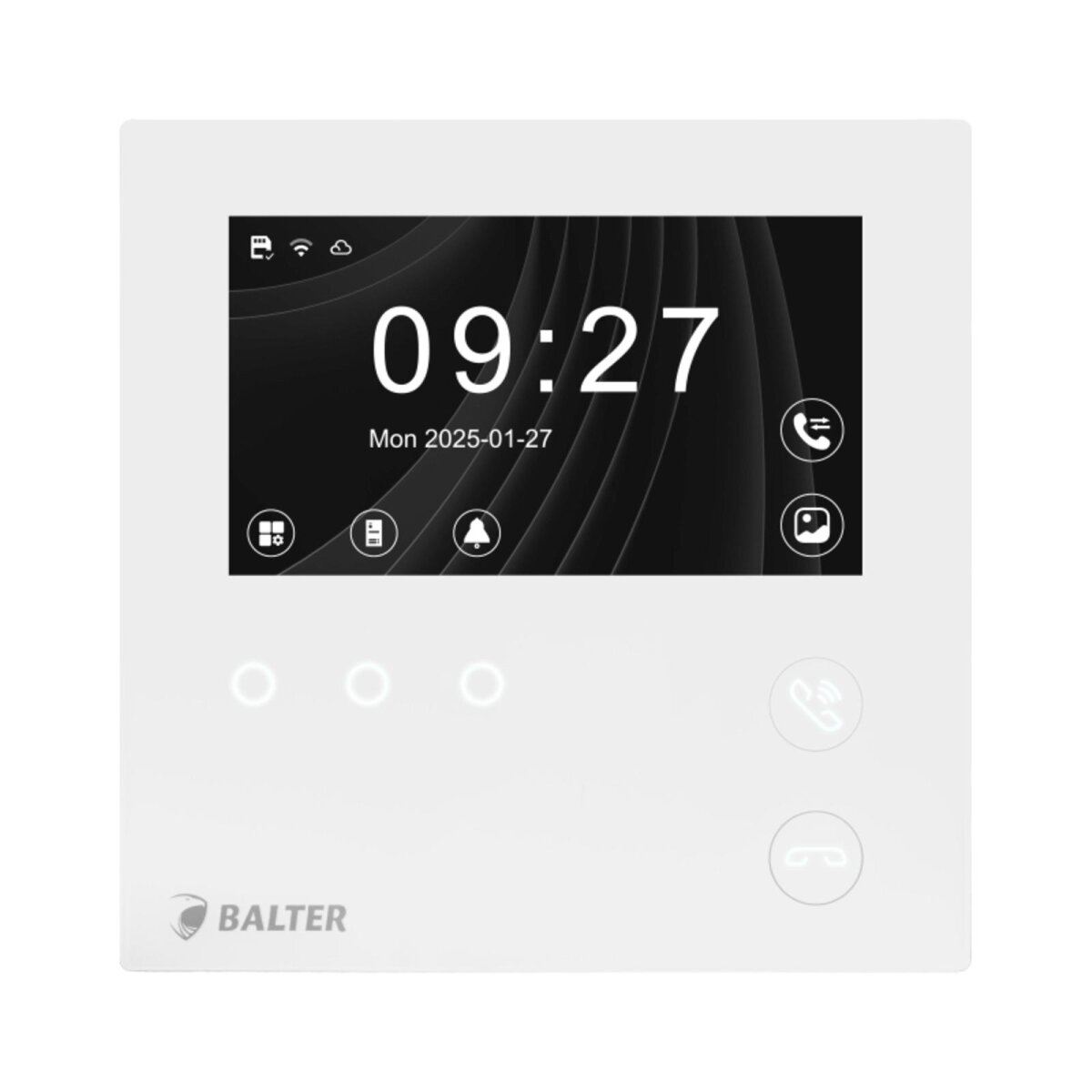 Balter EVO HD MINI 4.3&quot; Videostation mit App, LCD-Farb-Bildschirm, microSD, 2-Draht Bus, Interkom, Wei&szlig;