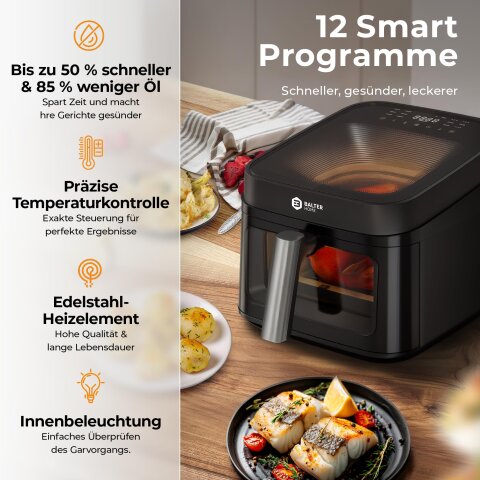 Balter Hei&szlig;luftfritteuse Airfryer, 6,5 L, inkl. 100 Rezepte, HL-651T