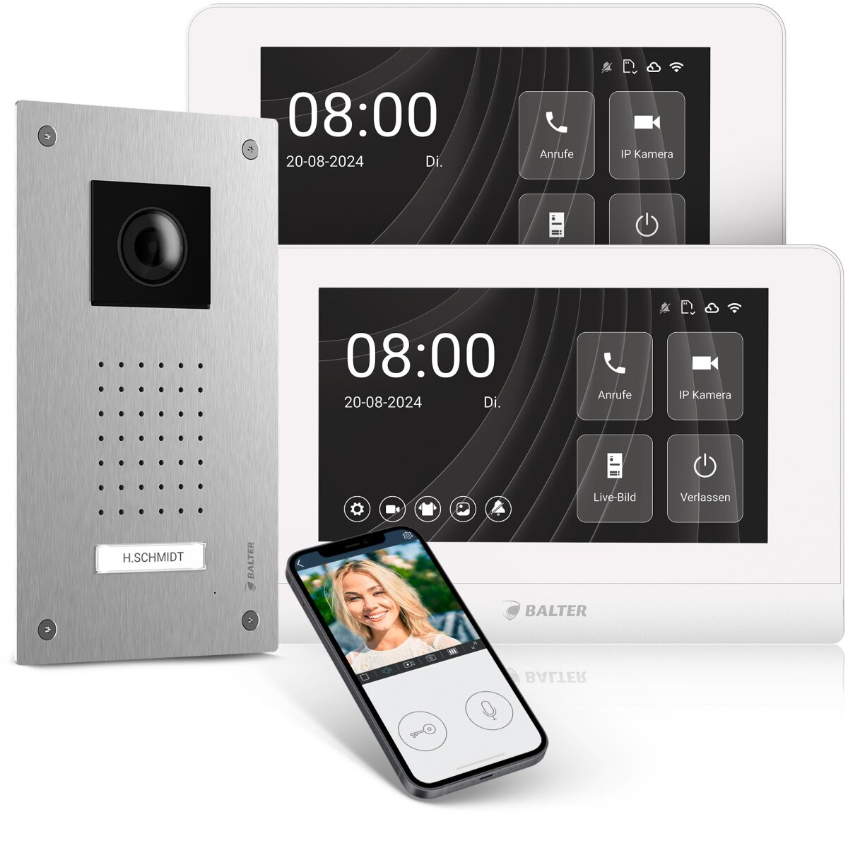 Balter Entri Set L Video T&uuml;rsprechanlage 2 Monitore