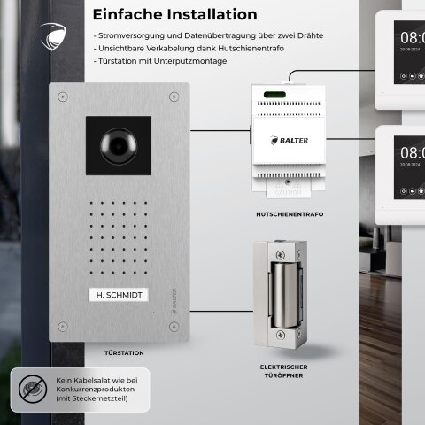 Balter Entri Set L Video T&uuml;rsprechanlage 2 Monitore