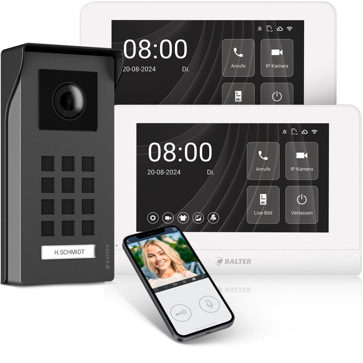 Balter Entri Set M Video T&uuml;rsprechanlage 2 Monitore