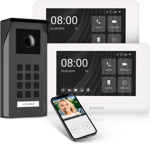 Balter Entri Set M Video T&uuml;rsprechanlage 2 Monitore