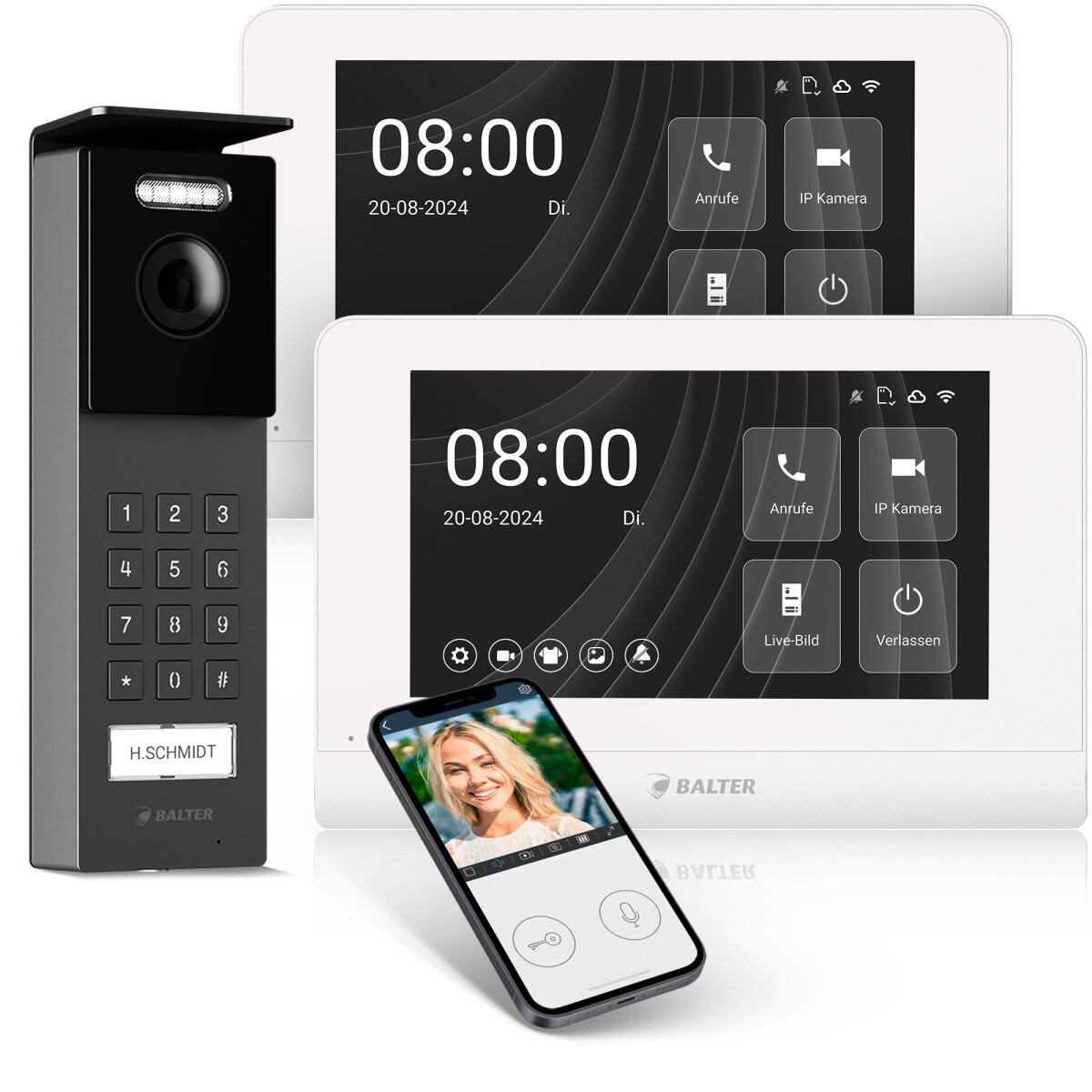 Balter Entri Set S Video T&uuml;rsprechanlage 2 Monitore