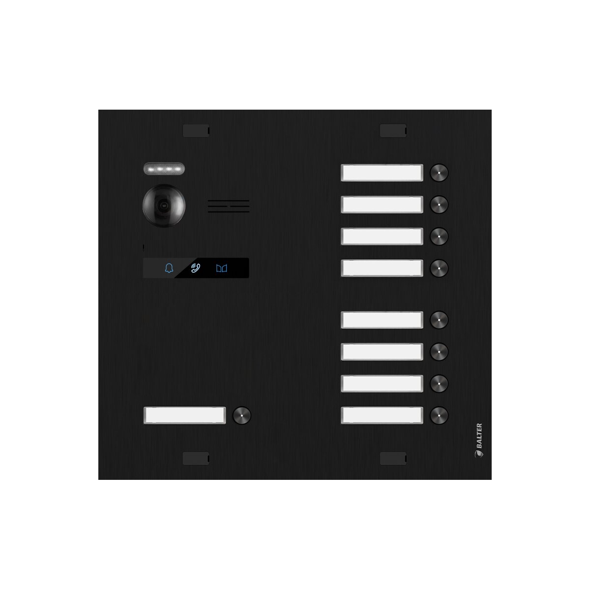 EVO Erweiterung EVO T&uuml;rstationen, 8-Klingel, schwarz