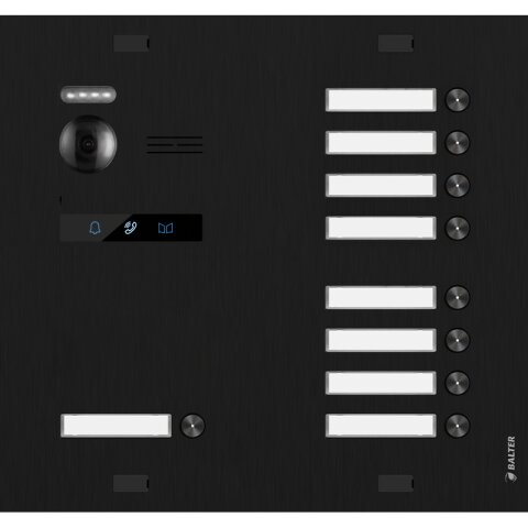EVO Erweiterung EVO T&uuml;rstationen, 8-Klingel, schwarz
